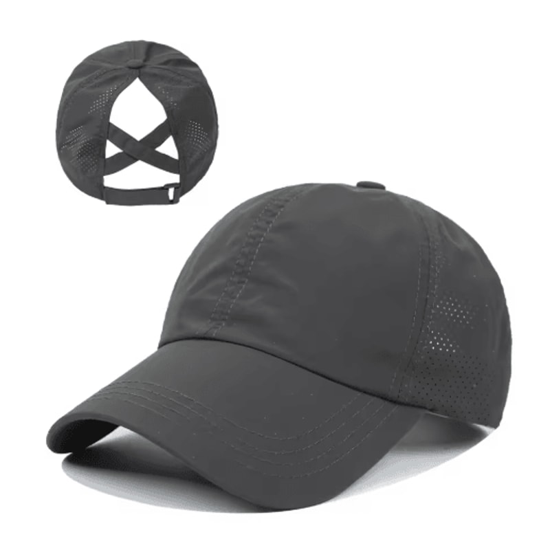 Womens High Ponytail Sports Baseball Cap Quick Dry Breathable Mesh Sun Hat 5