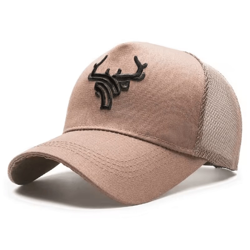 Mens Bull Embroidered Baseball Cap Breathable Summer Sun Protection Hat 5