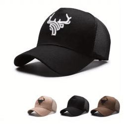 mens bull embroidered baseball cap breathable summer sun protection hat