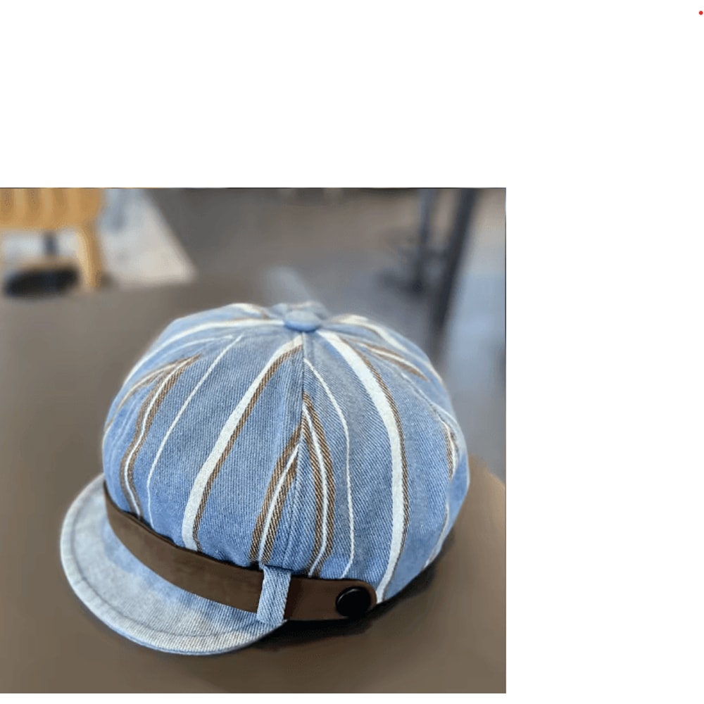 Classic Cotton Denim Baby Beret Hat Adjustable Infant Beret Cap For Toddlers 1