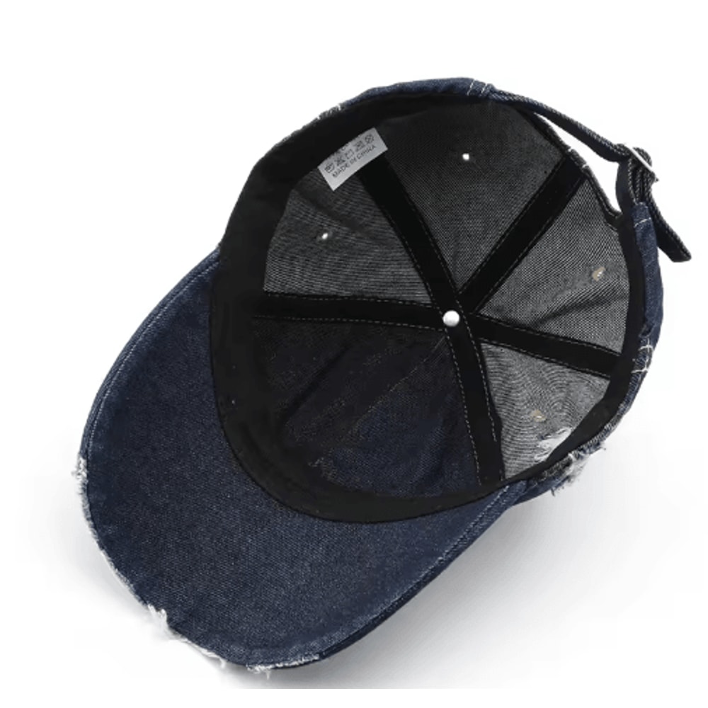 Vintage Distressed Denim Baseball Cap Street Style Hip Hop Trucker Hat 5