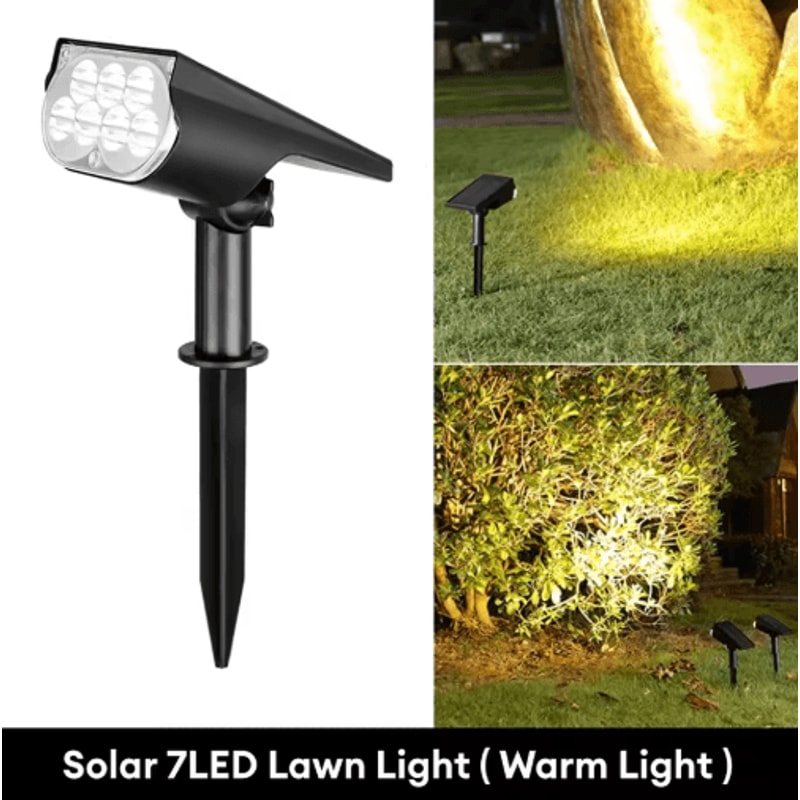 Ultra Bright 7 LED Solar Spotlight Outdoor Adjustable Waterproof Garden Landscape Light 1