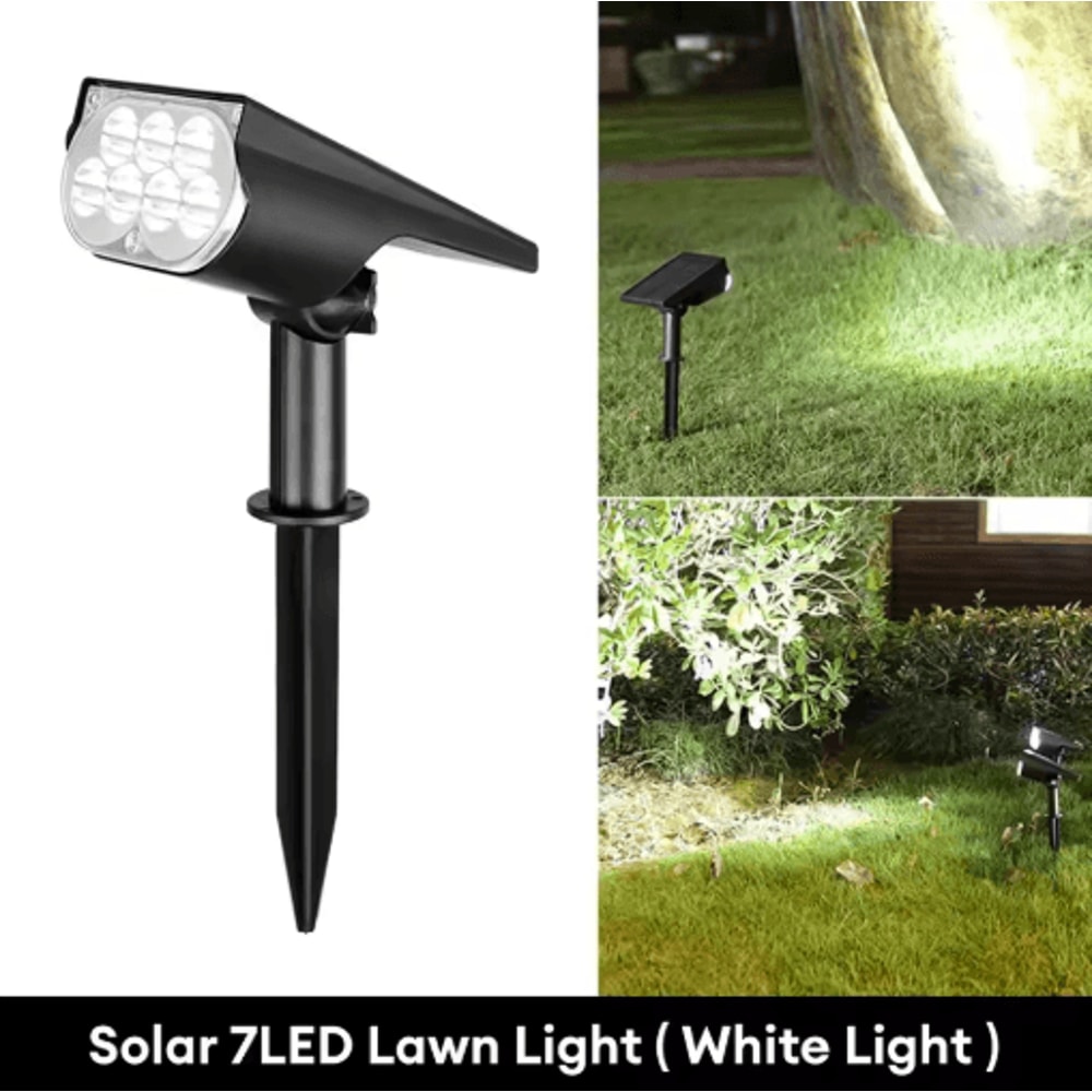 Ultra Bright 7 LED Solar Spotlight Outdoor Adjustable Waterproof Garden Landscape Light 2