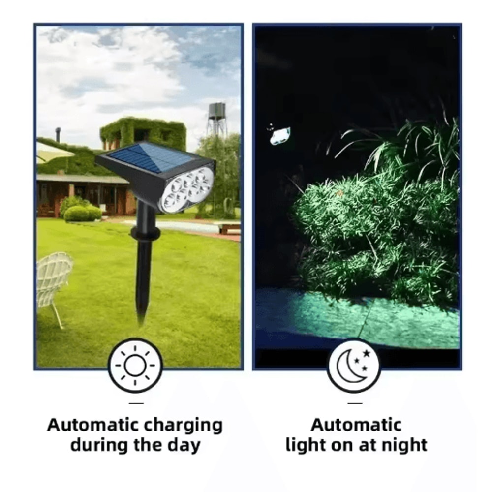 Ultra Bright 7 LED Solar Spotlight Outdoor Adjustable Waterproof Garden Landscape Light 7