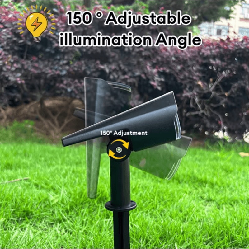 Ultra Bright 7 LED Solar Spotlight Outdoor Adjustable Waterproof Garden Landscape Light 8