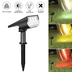 ultra bright 7 led solar spotlight outdoor – adjustable waterproof garden landscape light