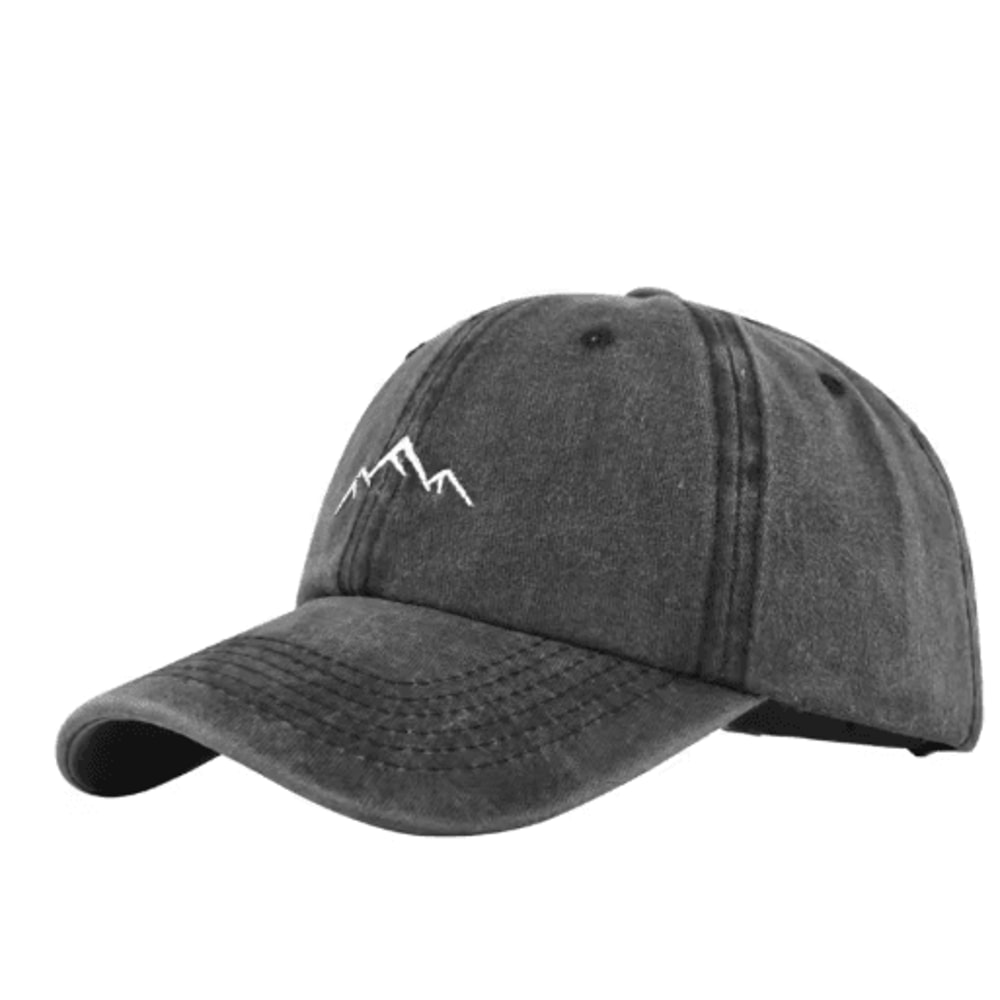 Retro Washed Cotton Mountain Embroidery Baseball Cap Adjustable Unisex Streetwear Hat 5