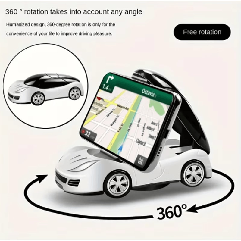 Foldable 360 Rotating Car Dashboard Phone Holder Universal Mobile Phone Mount 6