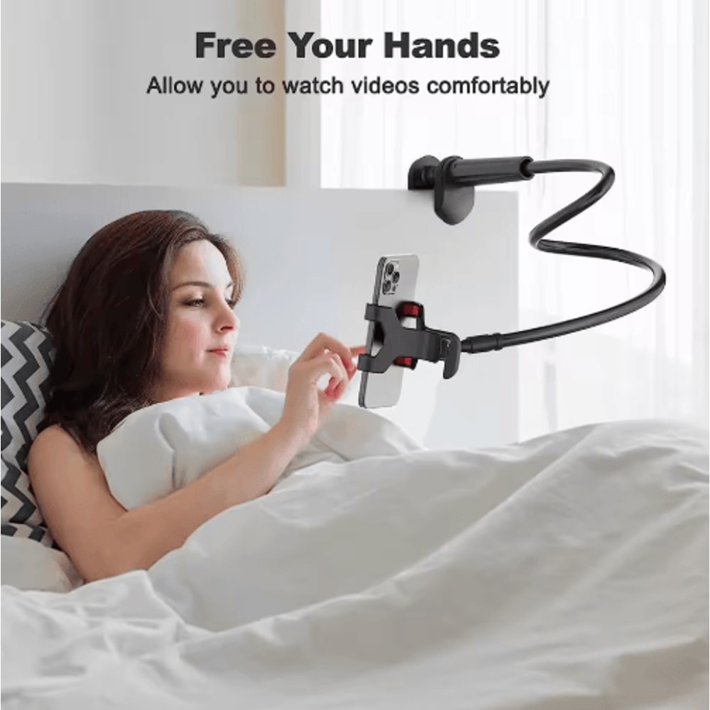 360 Flexible Arm Lazy Phone Holder Universal Bed Desk Clamp Mount 6
