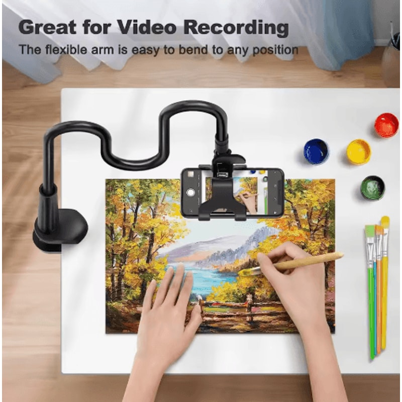 360 Flexible Arm Lazy Phone Holder Universal Bed Desk Clamp Mount 7