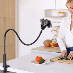 360° flexible arm lazy phone holder – universal bed & desk clamp mount