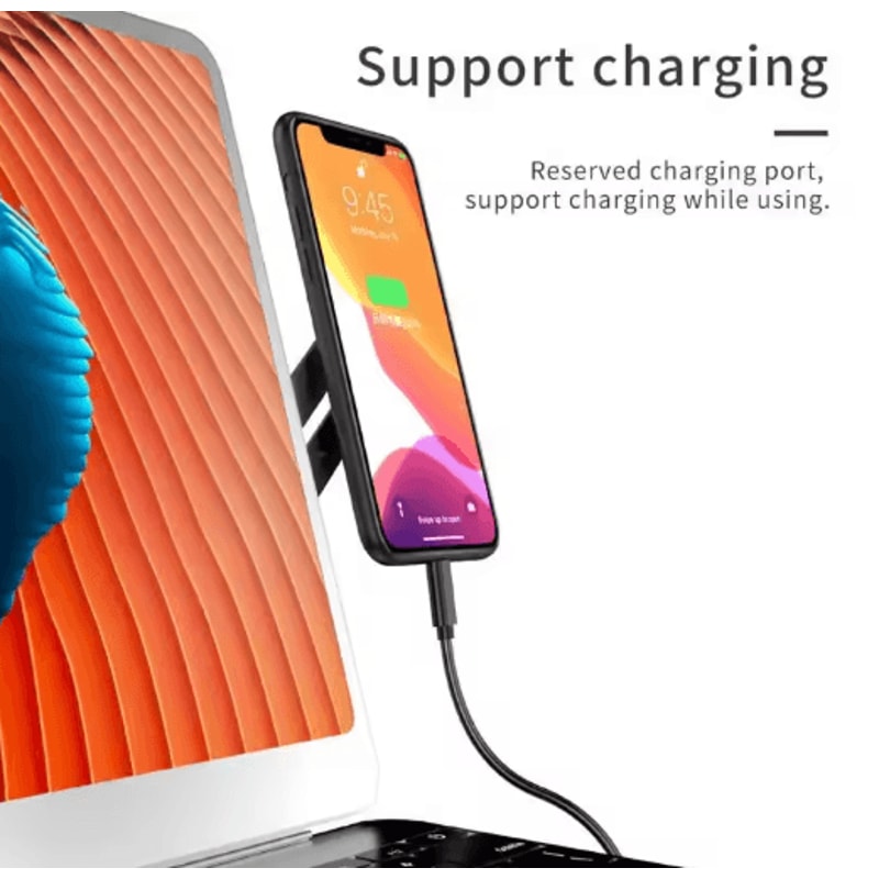 Magnetic Laptop Side Phone Holder UltraThin Foldable Aluminum Phone Mount 7