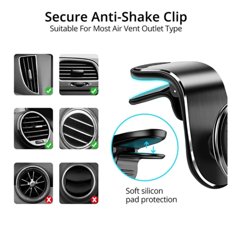 Universal Magnetic Air Vent Car Phone Holder Compact GPS Smartphone Mount 8