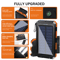 20000mAh Solar Power Bank Waterproof Portable Solar Charger With Dual USB LED Flashlight 1