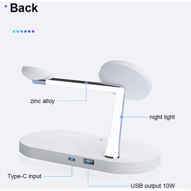 3in1 Magnetic Wireless Charging Station Fast MagSafe Stand For IPhone Apple Watch AirPods 4