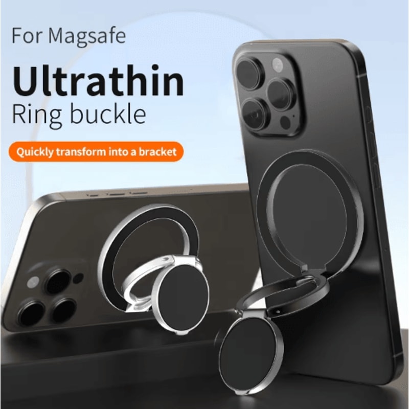 DoubleSided MagSafe Magnetic Phone Ring Holder Foldable Grip Kickstand 9
