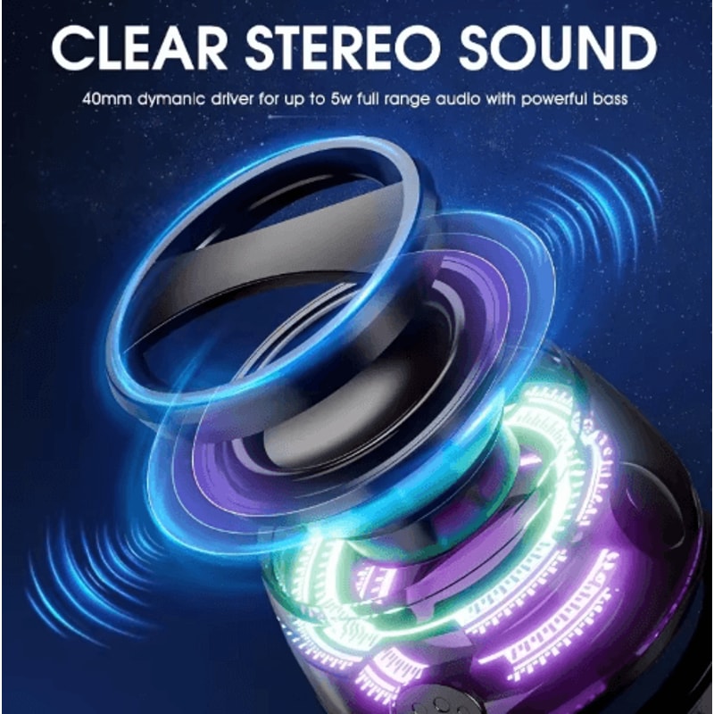Magnetic Portable Bluetooth Speaker With RGB Lights Phone Holder Mini Travel Stereo Speaker 9