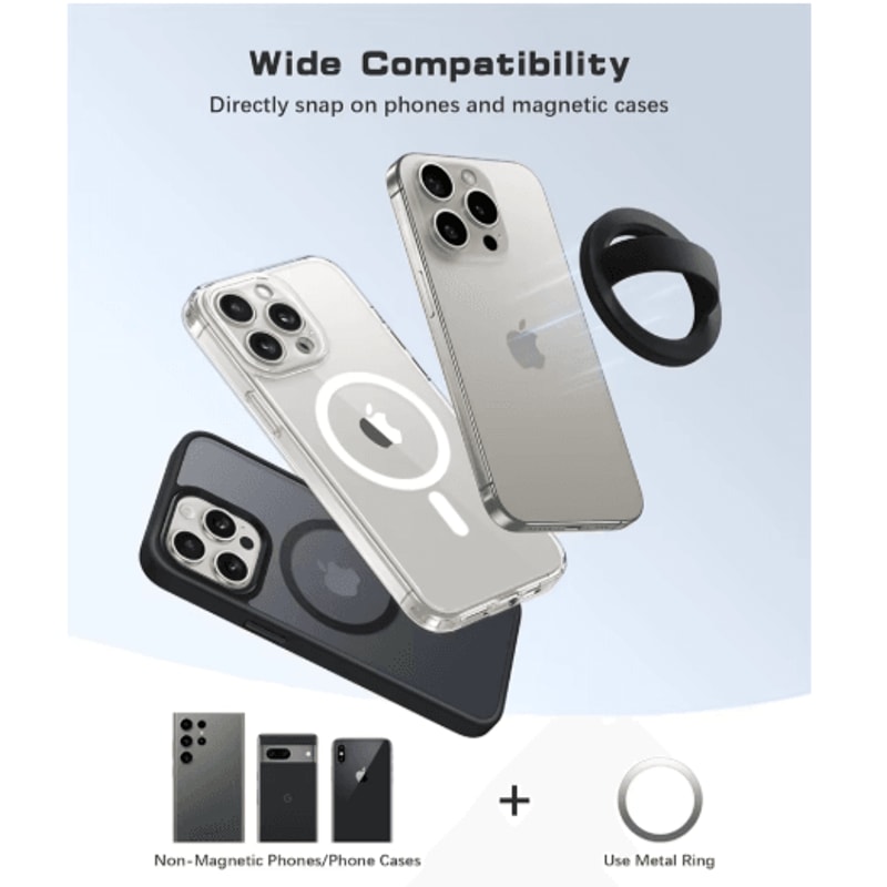 MagSafe Magnetic Silicone Finger Strap Soft Loop Phone Grip Stand 9