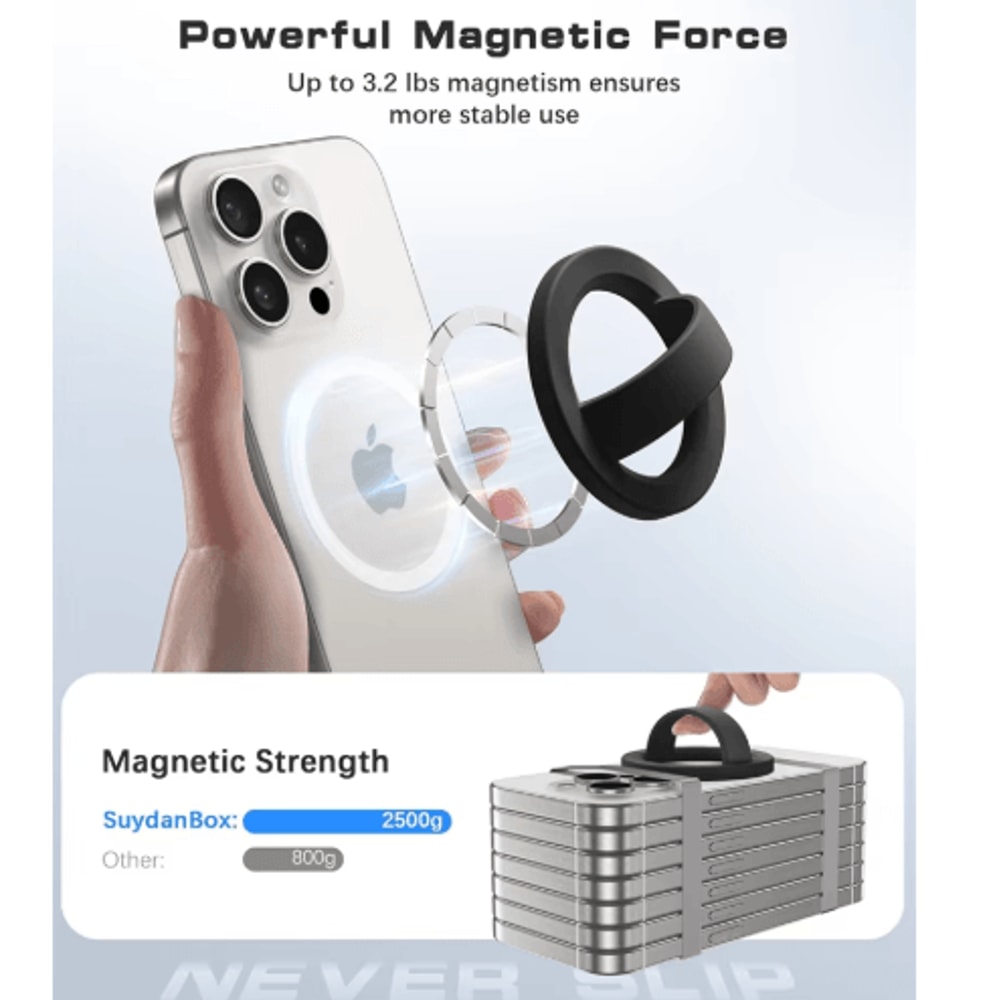 MagSafe Magnetic Silicone Finger Strap Soft Loop Phone Grip Stand 11