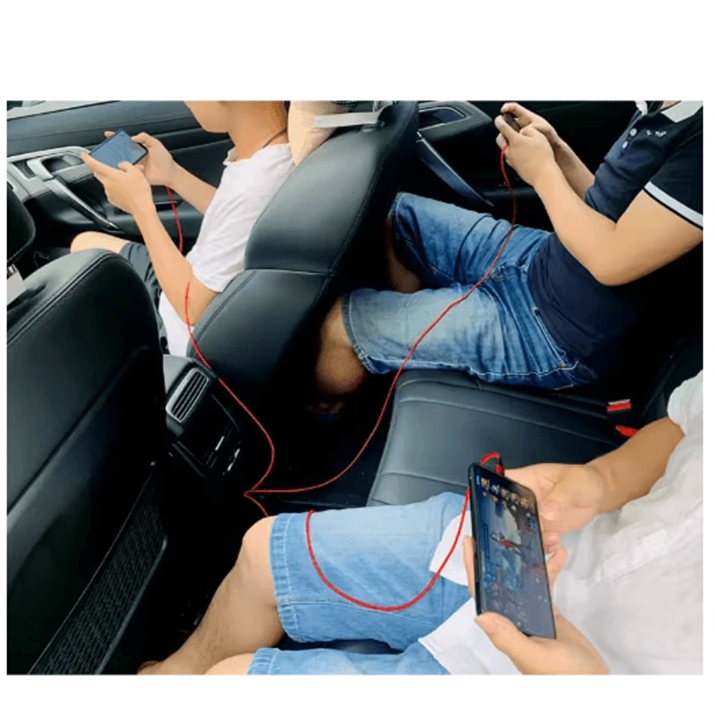 12m 2in1 Fast Charging Cable TypeC Micro USB Y Splitter Data Cable 2