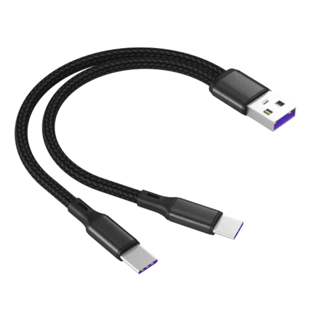 12m 2in1 Fast Charging Cable TypeC Micro USB Y Splitter Data Cable 5