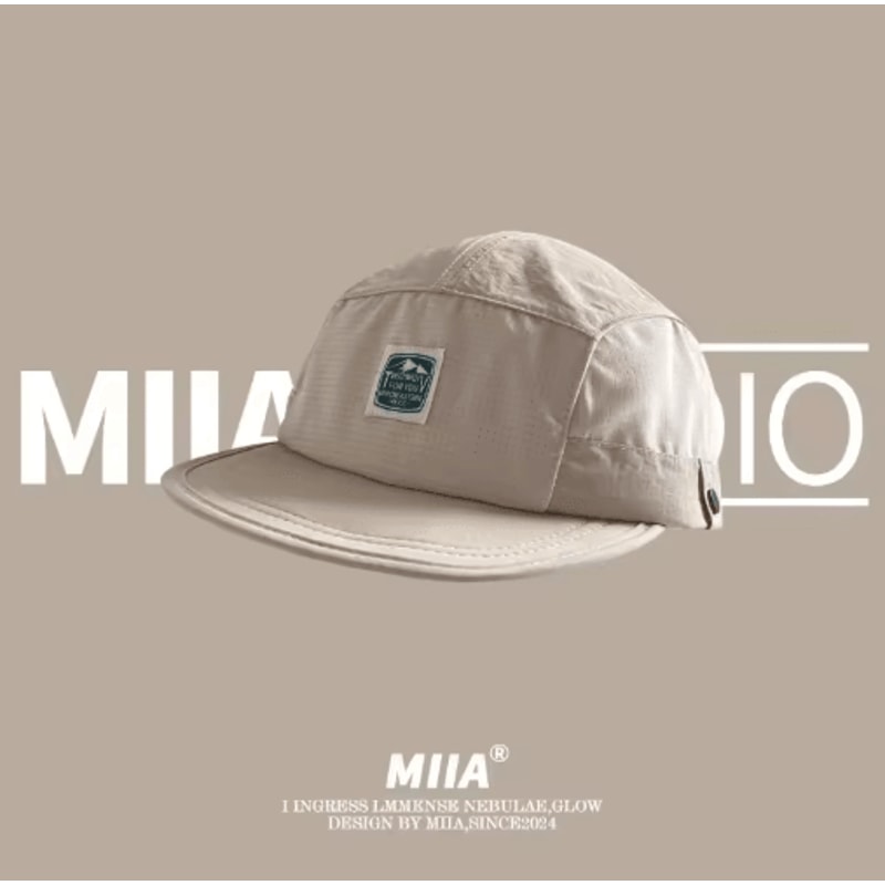 Japanese Retro 5Panel Splicing Baseball Cap Breathable QuickDry Summer Hat 1