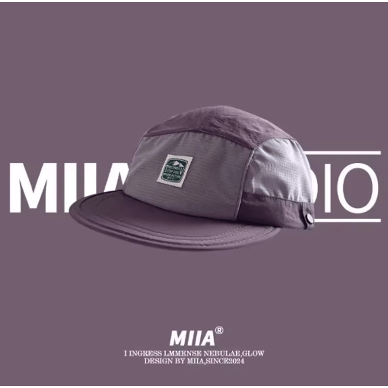 Japanese Retro 5Panel Splicing Baseball Cap Breathable QuickDry Summer Hat 2