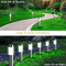 Cylindrical Solar Garden Light Waterproof Dusk To Dawn Outdoor Pathway Lamp 8