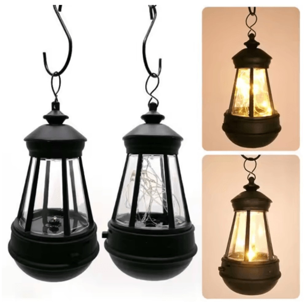 Decorative Hanging Solar Garden Lantern Waterproof Outdoor LED Patio Light 0