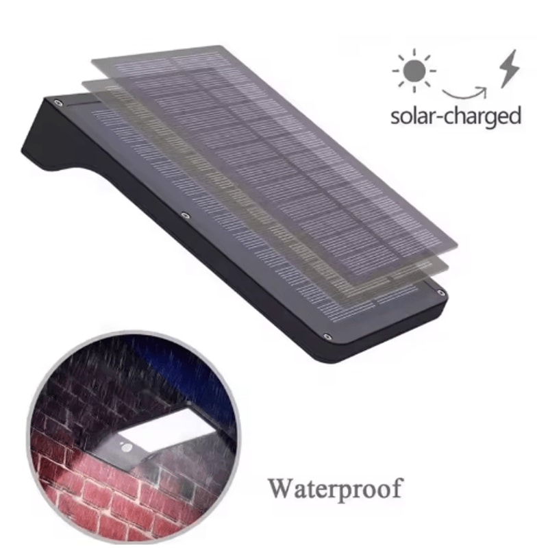PIR Solar Motion Sensor Wall Light Waterproof Outdoor Solar Security Lamp 8