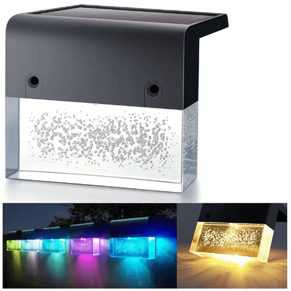 Waterproof Solar Deck Step Lights Outdoor LED Fence And Stair Lighting 1