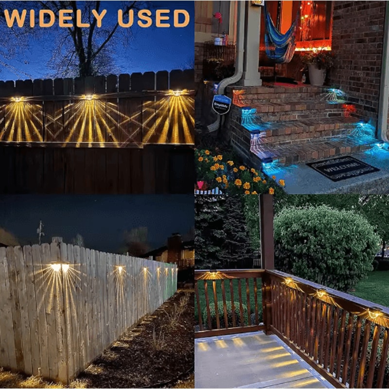 Waterproof Solar Deck Step Lights Outdoor LED Fence And Stair Lighting 7