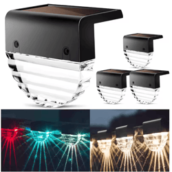 waterproof solar deck & step lights – outdoor led fence and stair lighting