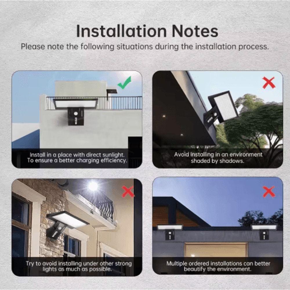 90LED Solar Motion Sensor Security Flood Light Waterproof Outdoor Garden Light With 3 Colors 4 Mo 6