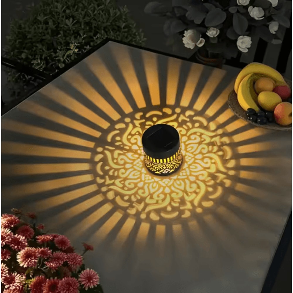 2PCS Metal Solar Wall Lantern Lights Waterproof Outdoor Fence Garden Wall Lights 1