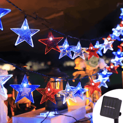solar star string lights – waterproof outdoor fairy lights with 8 lighting modes