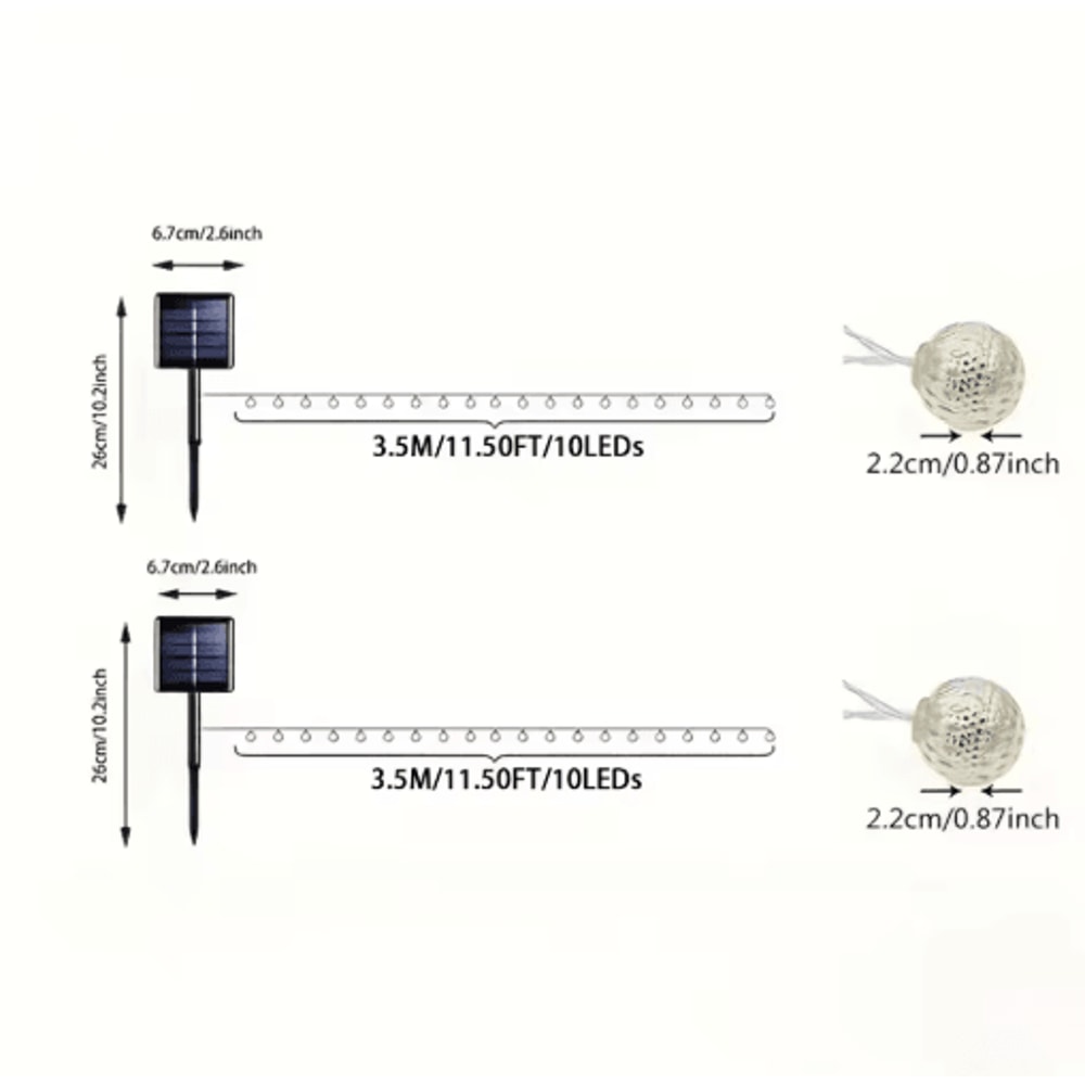 Moroccan Globe Solar String Lights Colorful Outdoor Fairy Lights For Garden Patio 3