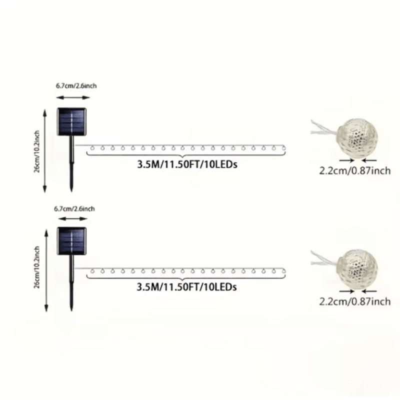 Moroccan Globe Solar String Lights Colorful Outdoor Fairy Lights For Garden Patio 3