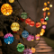 Moroccan Globe Solar String Lights Colorful Outdoor Fairy Lights For Garden Patio 7