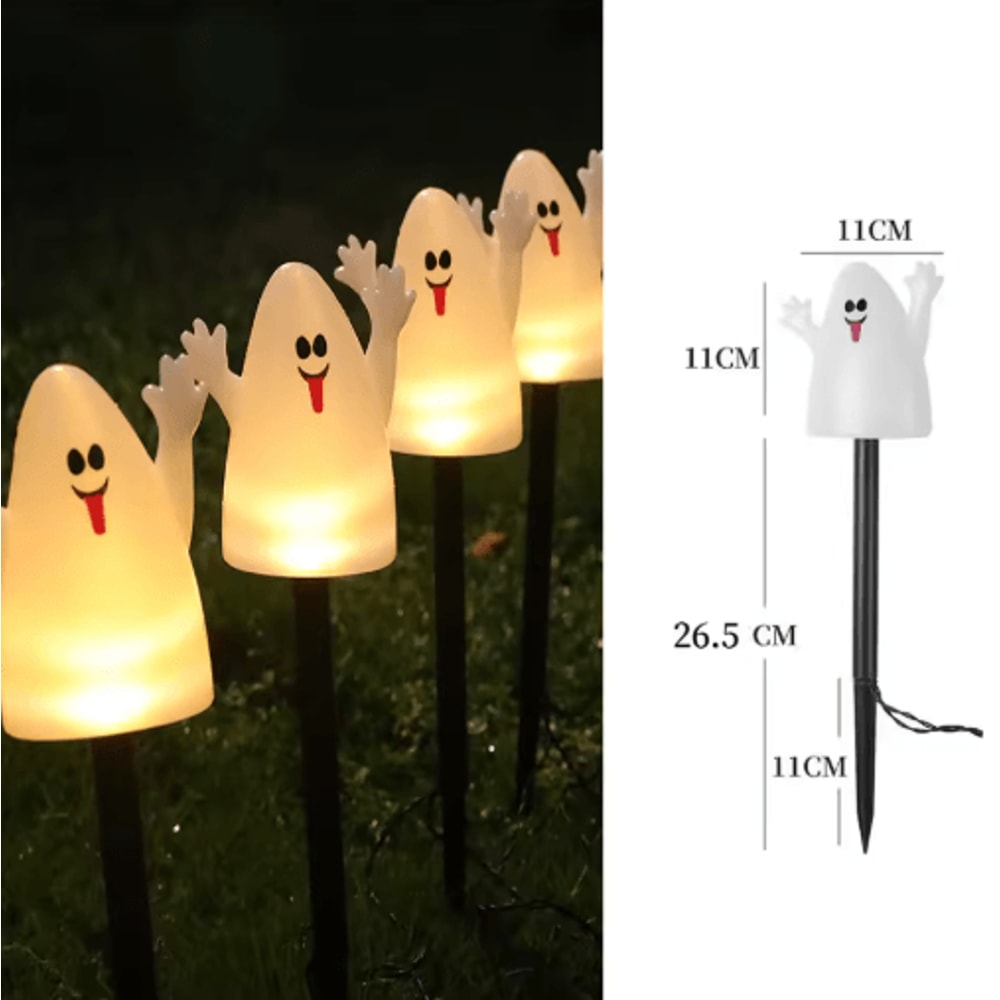 Pumpkin Solar Garden Lantern Waterproof Outdoor Halloween Torch Light 2