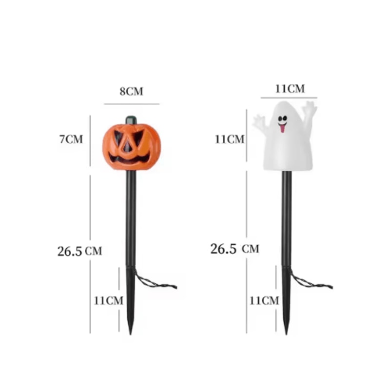 Pumpkin Solar Garden Lantern Waterproof Outdoor Halloween Torch Light 4