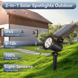 waterproof led solar garden spotlight – outdoor landscape & pathway lighting
