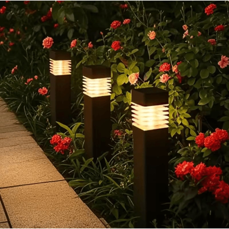 Decorative Solar Garden Landscape Lights Waterproof Ground Plug Lawn Yard Lights 4
