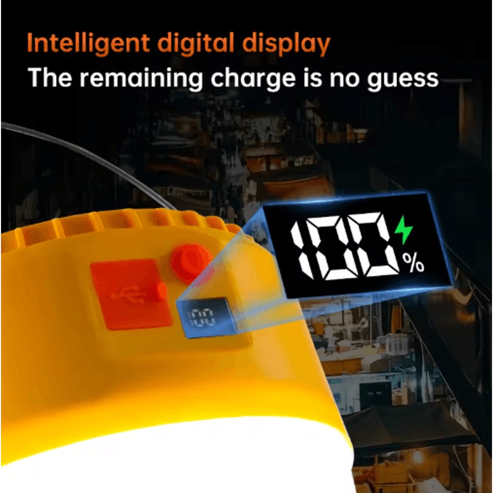 Portable Solar Camping Lantern With Power Bank LED Emergency Tent Light 4