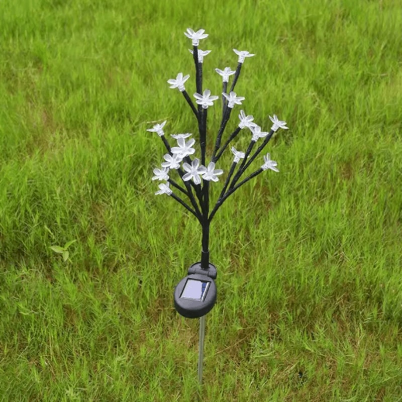Solar Cherry Blossom Garden Lights 20 LED Outdoor Flower Pathway Decor 3