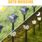 2PCS LED Solar Pathway Lights Waterproof Outdoor Garden Walkway Lighting 2