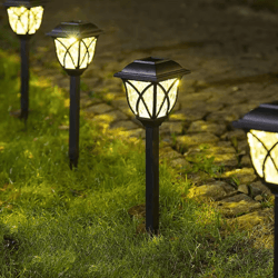2pcs led solar pathway lights – waterproof outdoor garden & walkway lighting