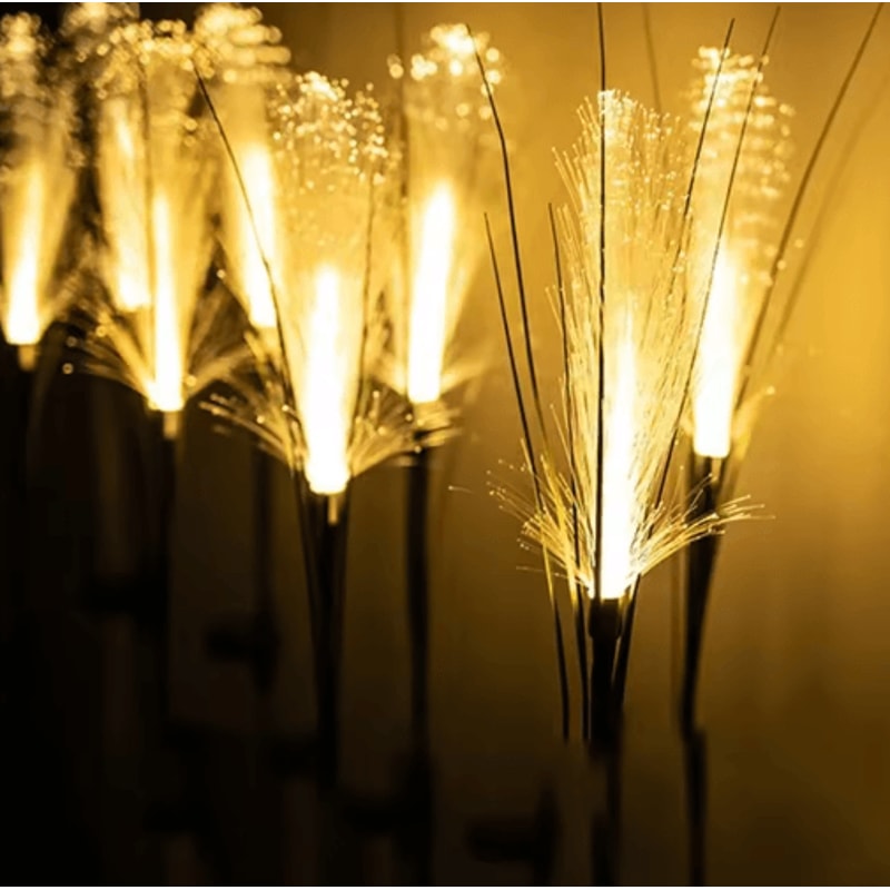 LED Solar Reed Garden Lights Waterproof Outdoor Pathway Landscape Decor 1