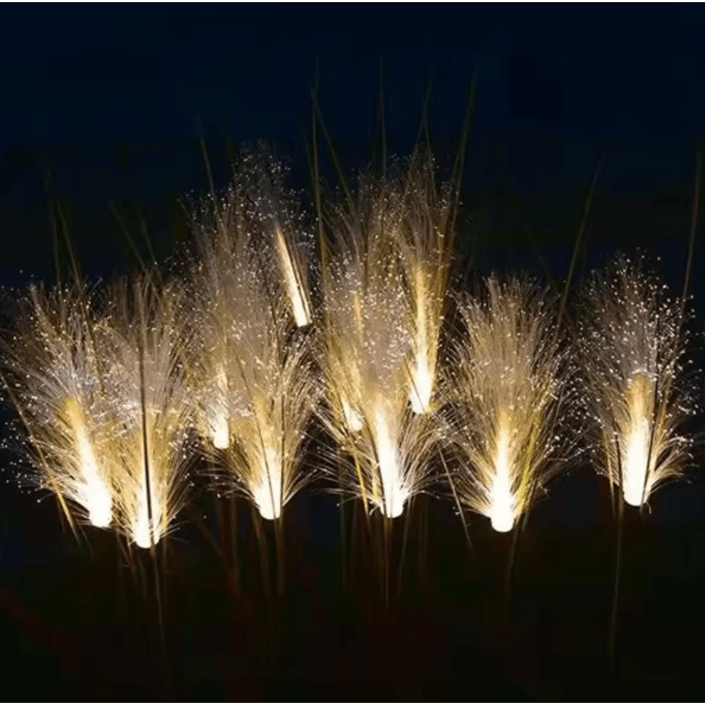 LED Solar Reed Garden Lights Waterproof Outdoor Pathway Landscape Decor 5