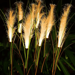 led solar reed garden lights – waterproof outdoor pathway & landscape decor